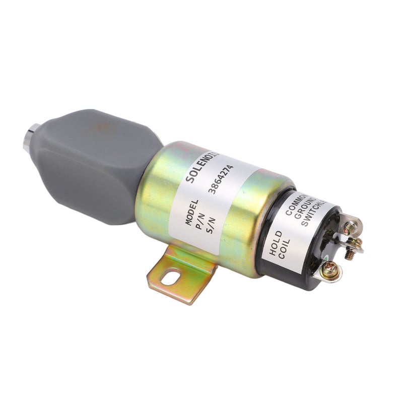 Shut Off Solenoid Valve Engine Stop Solenoid Valve 3864274 for Cummins Engineering Machinery 1751 2467U1B1S5A 12V - Image 1