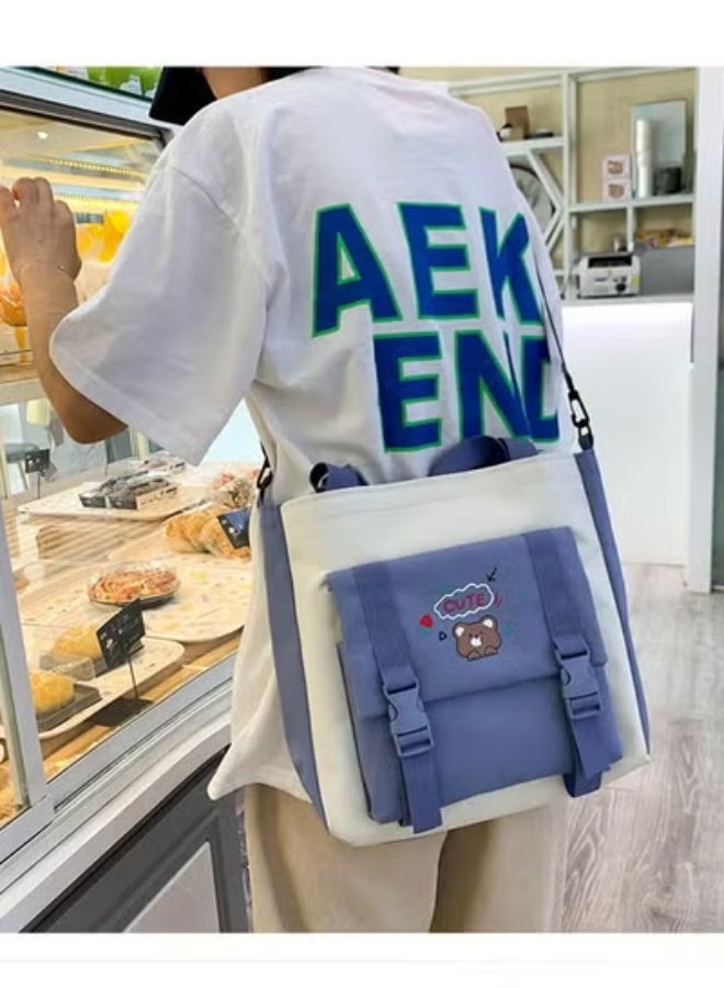 Aethvive 5 Pcs School Bags Set, Schoolbag for Elementary School Students, Large Capacity Children's Cute Backpack with Pendant Lunch Bag, Pencil Case, Handbag, Coin Purse for Casual Backpack Suit - Image 5