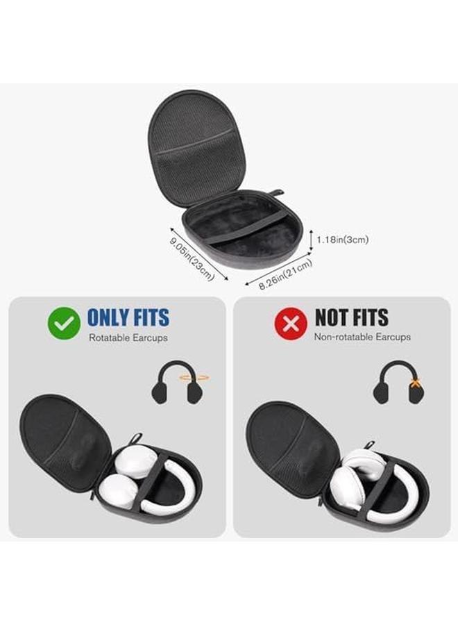 Procases Hard Eva Headphone Case For Over Ear Foldable Headphones Beribes Sony Wh Jbl Tune Tozo Travel Storage Box For Headphones Black - Image 3