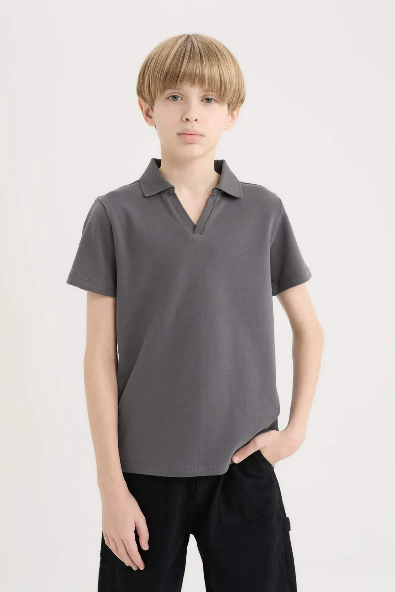 ديفاكتو Boy Regular Fit Short Sleeve Polo Shirt