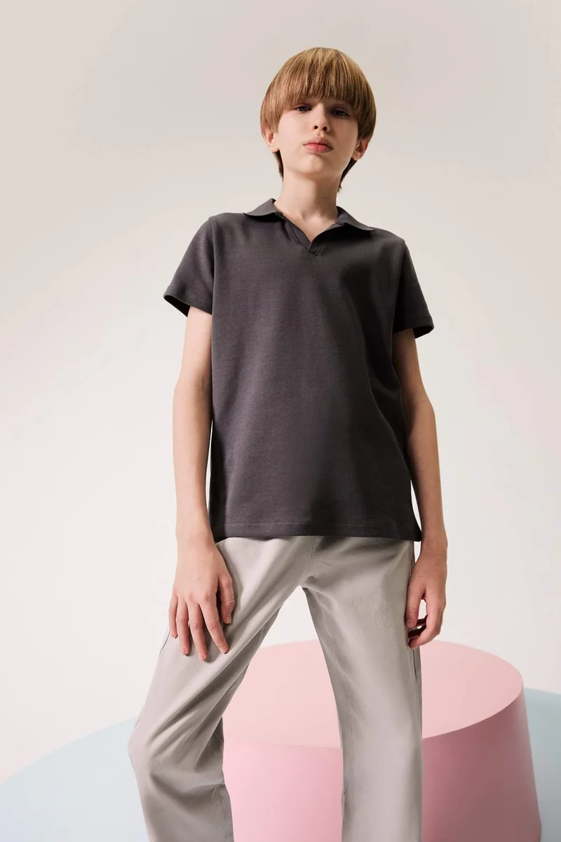 ديفاكتو Boy Regular Fit Short Sleeve Polo Shirt