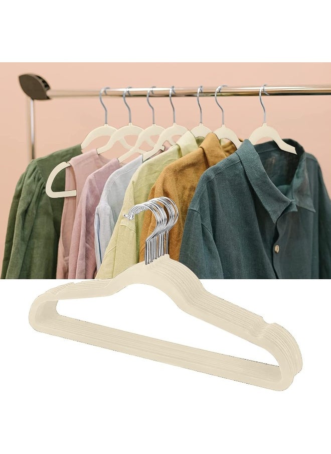 HOUSE DAY - HOUSE DAY 100-Pack Clothes Hangers 45cm Velvet Coat Hangers Non-Slip Space Saving Hangers Adult Hangers - Image 1