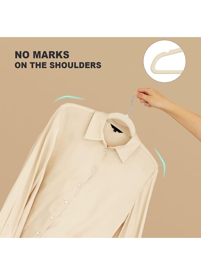 HOUSE DAY - HOUSE DAY 100-Pack Clothes Hangers 45cm Velvet Coat Hangers Non-Slip Space Saving Hangers Adult Hangers - Image 1