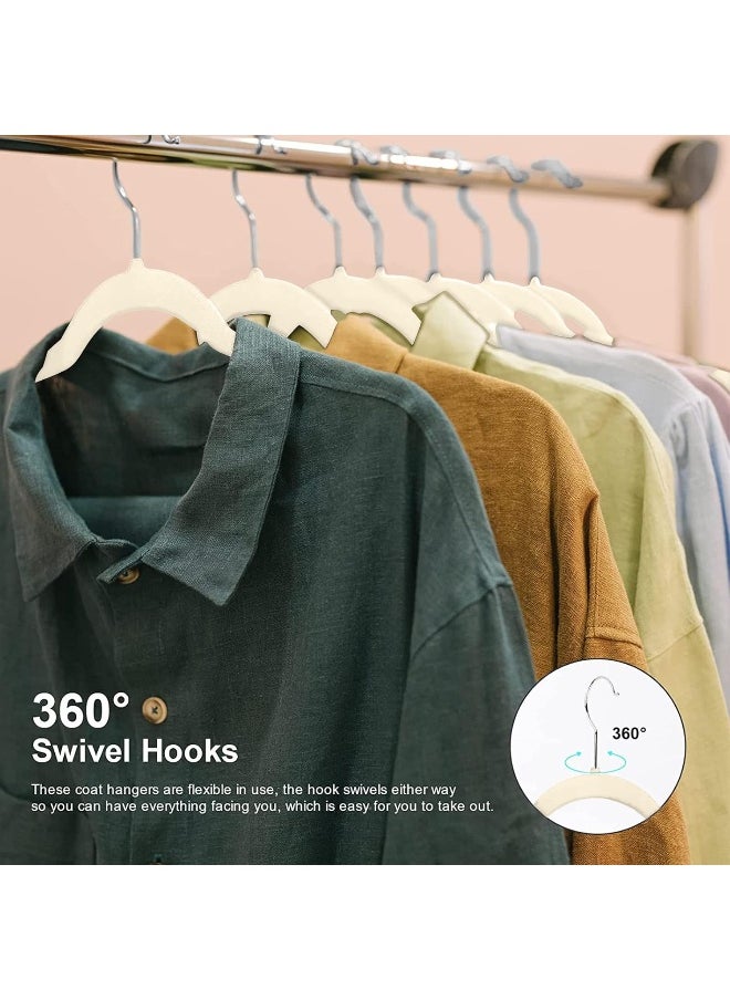 HOUSE DAY - HOUSE DAY 100-Pack Clothes Hangers 45cm Velvet Coat Hangers Non-Slip Space Saving Hangers Adult Hangers - Image 1