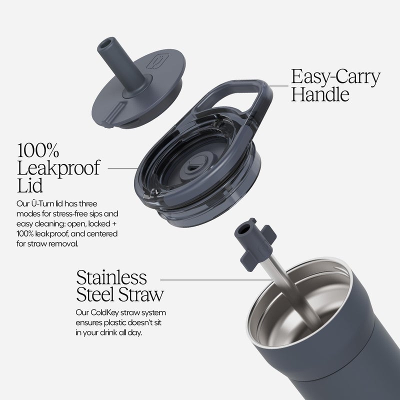 BrÃ¼Mate Leap 12oz 100% Leakproof Kids Tumbler with Handle and Silicone Soft Straw | Durable Drop Resistant Silicone Sleeve | Made of Insulated Stainless Steel | Cup Holder Friendly | 12oz (Kiwi) - Image 2