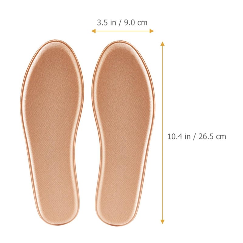 Beige Breathable Sports Shoe Insoles For Men And Women Shock Absorption Sweat Absorbing Soft Comfort Size 41 42 - Image 3