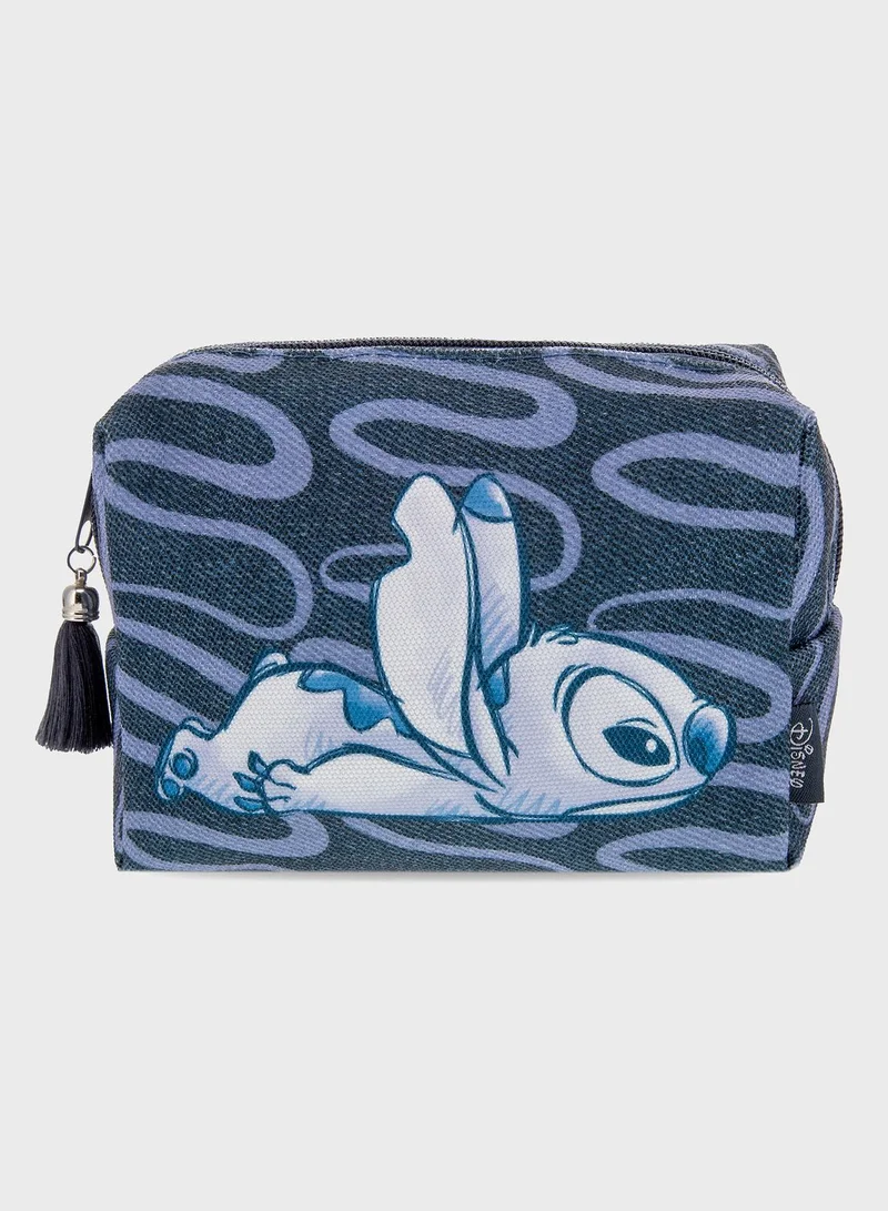 Mad Beauty Stitch Denim Cosmetic Bag