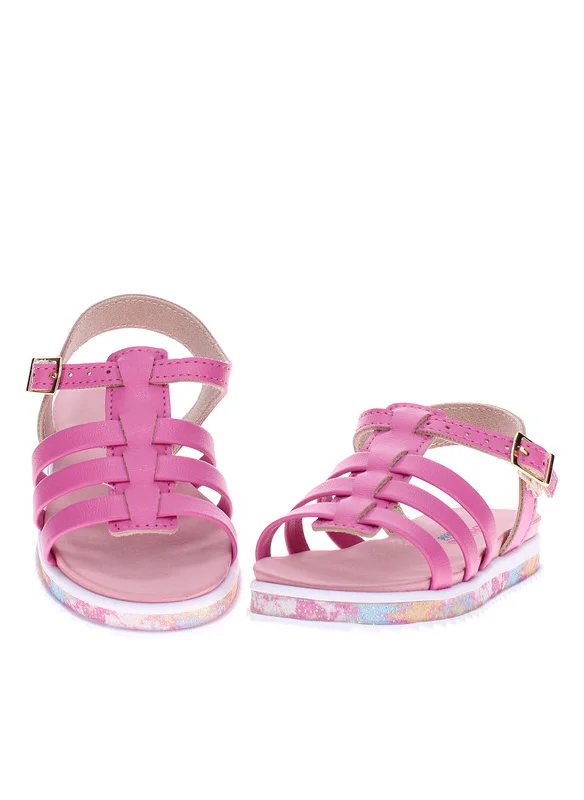 موليكينها Molekinha Infant Girls Sandals With Back Strap Pink | Made In Brazil
