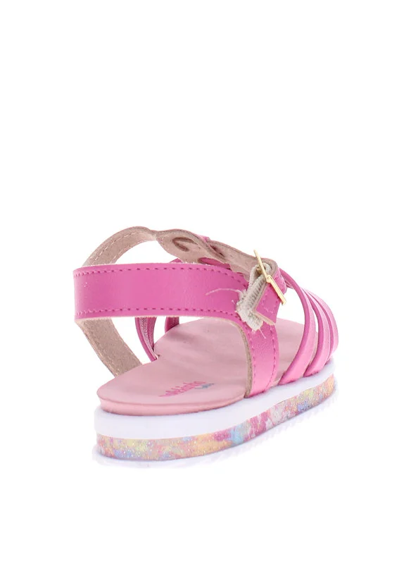 موليكينها Molekinha Infant Girls Sandals With Back Strap Pink | Made In Brazil