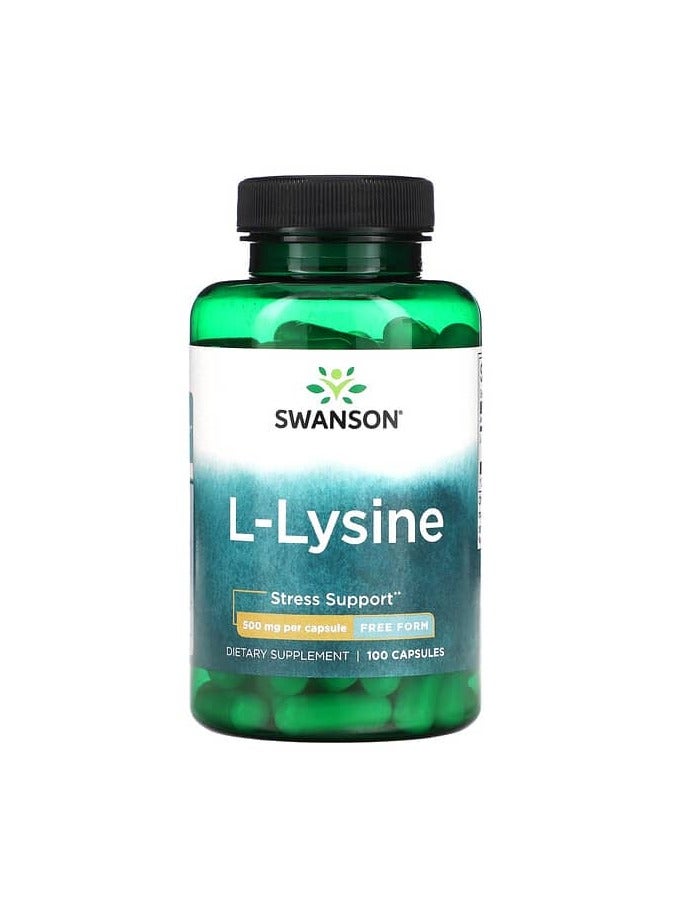 SWANSON L-Lysine، 500 مجم، 100 كبسولة