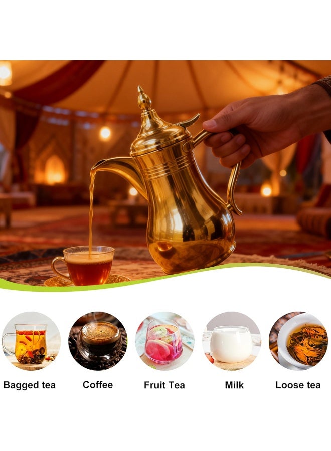 Sakura Train Middle Eastern Arabic Turkey-Inspired Stainless Steel Coffee Pot Dallah Pot Coffee Maker, Double-Wall Insulated Coffee Pot With Lid And Hand, Multiple Colors And Capacities Available for Women, Men, Guests, Best Gift idea, Kitchen Drinking Décor - Image 2