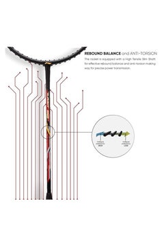 Turbo 99 Carbon Fibre Strung Badminton Racket with Full Racket Cover | For Intermediate Players | 84 grams | Maximum String Tension - 30lbs - pzsku/Z1D4F47E3BFC8E8FC060BZ/45/_/1701328209/b1154162-c7a5-49e2-a9fd-c8d472b4a9f8