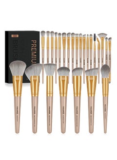 MAANGE 25 Pcs Professional Makeup Brush Set - Elevate Your Beauty Regime--Beige  - Image 1
