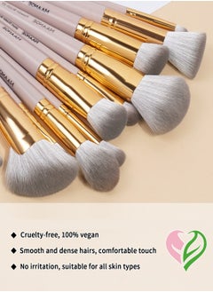 MAANGE 25 Pcs Professional Makeup Brush Set - Elevate Your Beauty Regime--Beige  - Image 2