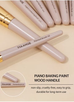 MAANGE 25 Pcs Professional Makeup Brush Set - Elevate Your Beauty Regime--Beige  - Image 3