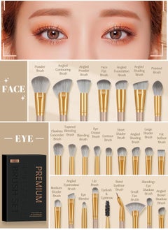 MAANGE 25 Pcs Professional Makeup Brush Set - Elevate Your Beauty Regime--Beige  - Image 4