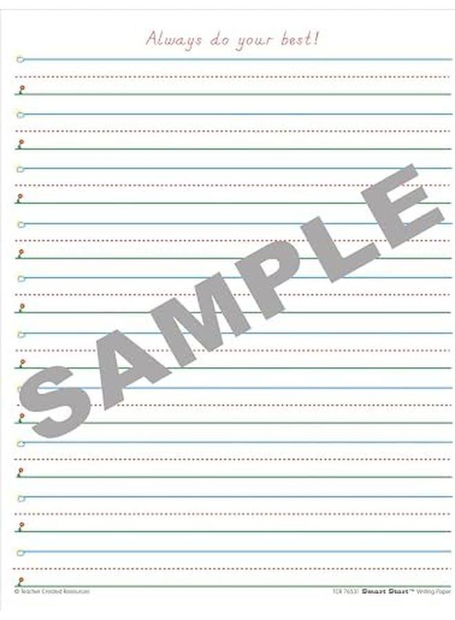 Teacher Created Resources Smart Start 1 2 Writing Paper 100 Sheets Tcr76531 White - Image 4