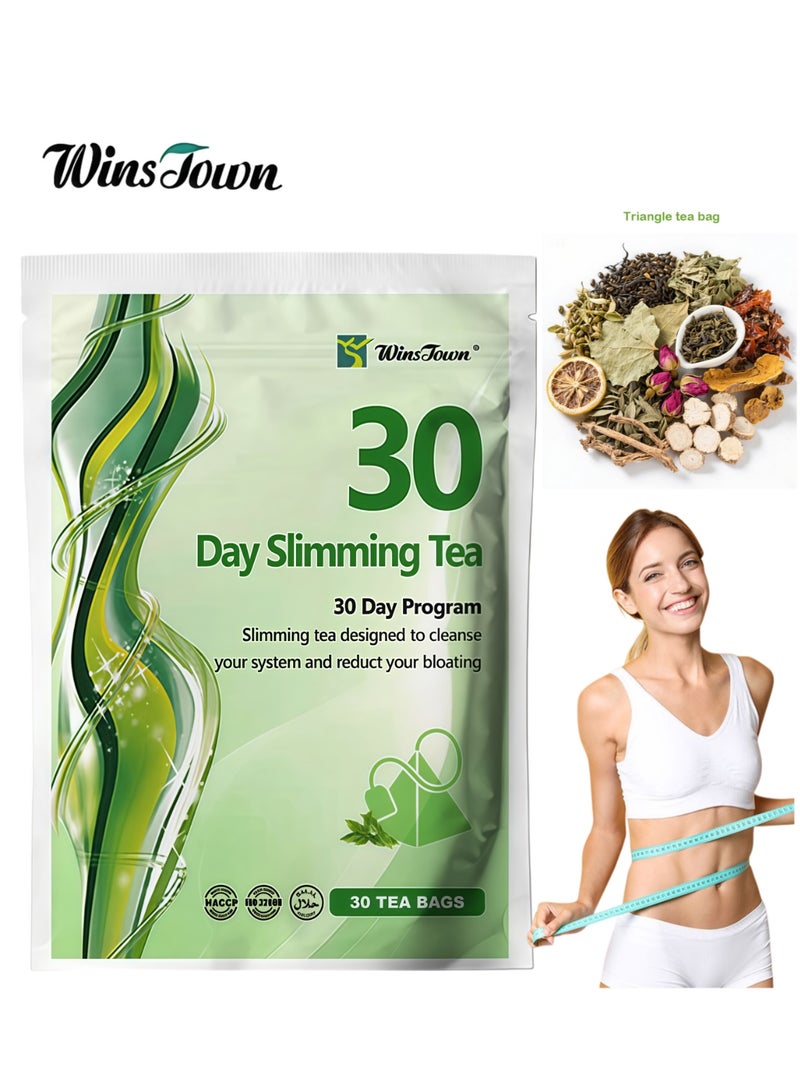 وينستون شاي التخسيس لمدة 30 يومًا | بطن مسطح، شاي فقدان الوزن، 30 كيسًا - Image 1