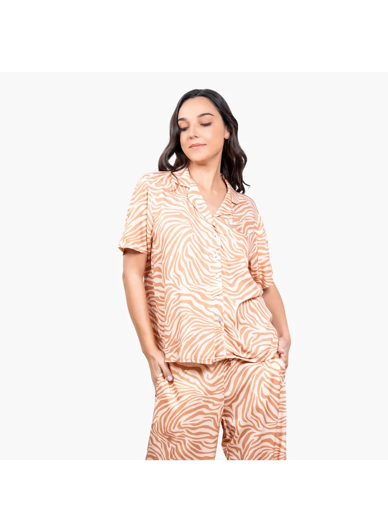 Aadaraya Animal Print Pyjama Set