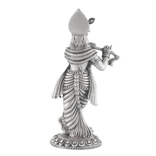 PRD CARATCAFE Krishna Pure Silver 925 Statue, 25 GMS Approx Antique Look God Murti for Home Office Car & Pooja - Image 3