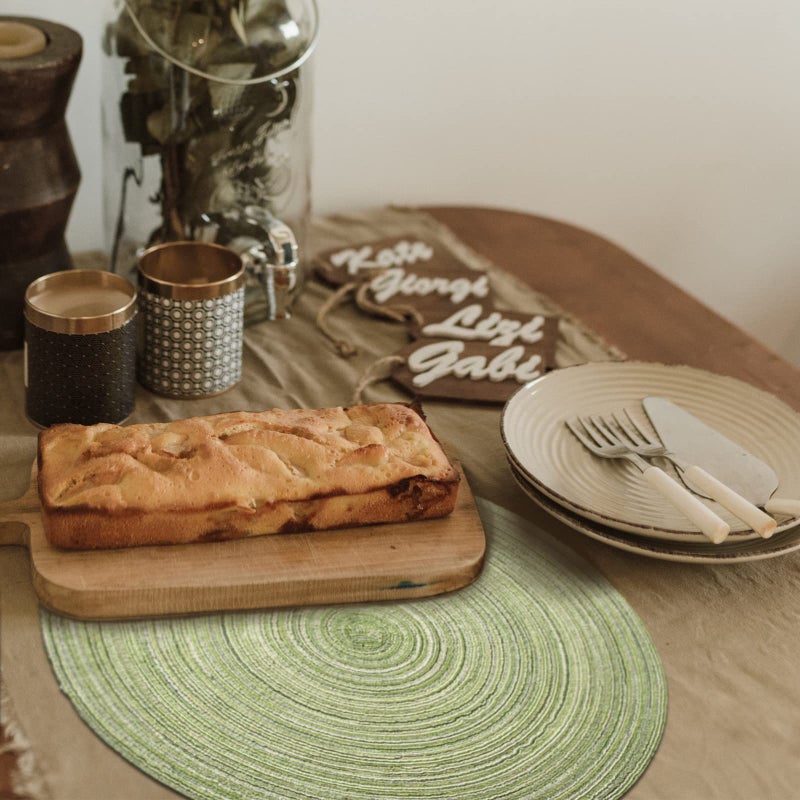 FunWheat Round Braided Placemats Set of 4 Place mats for Dining Tables Woven Heat Resistant Table Mats 15 inch (E Light Green, 4pcs) - Image 4