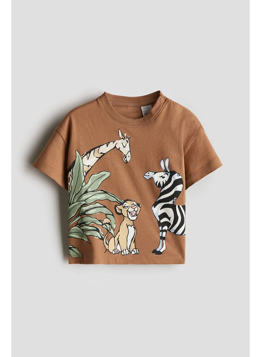 H&M Print-Motif Cotton T-Shirt