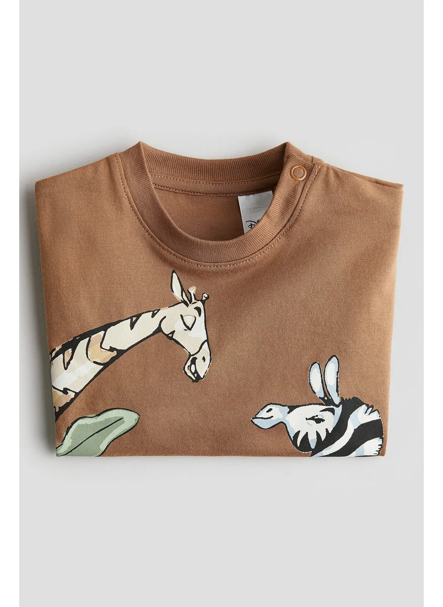 H&M Print-Motif Cotton T-Shirt