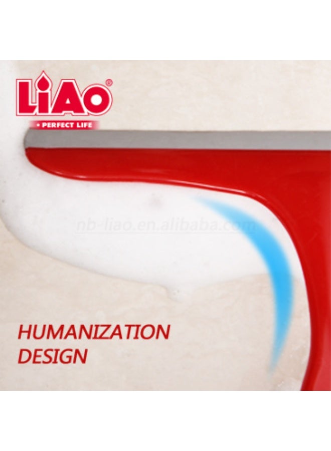 Liao مجموعة ممسحة متعددة الاستخدامات LIAO B130015 - 25 سم ممسحة نوافذ يدوية مع شفرة مطاطية قوية، مقبض خفيف الوزن ومريح، مثالية للنوافذ، المرايا، الزجاج، البلاط، والأسطح المنزلية - Image 5
