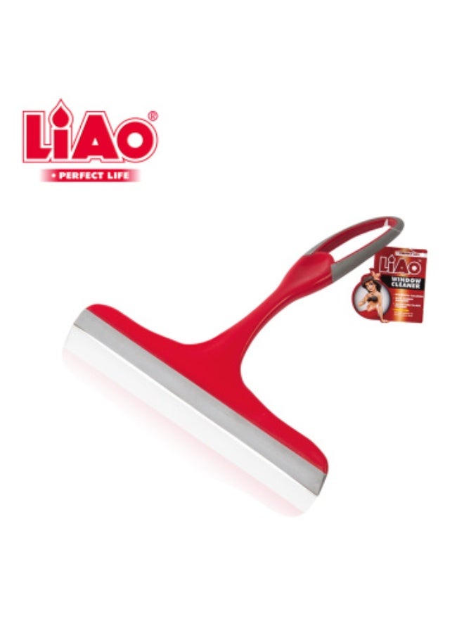 Liao مجموعة ممسحة متعددة الاستخدامات LIAO B130015 - 25 سم ممسحة نوافذ يدوية مع شفرة مطاطية قوية، مقبض خفيف الوزن ومريح، مثالية للنوافذ، المرايا، الزجاج، البلاط، والأسطح المنزلية - Image 1
