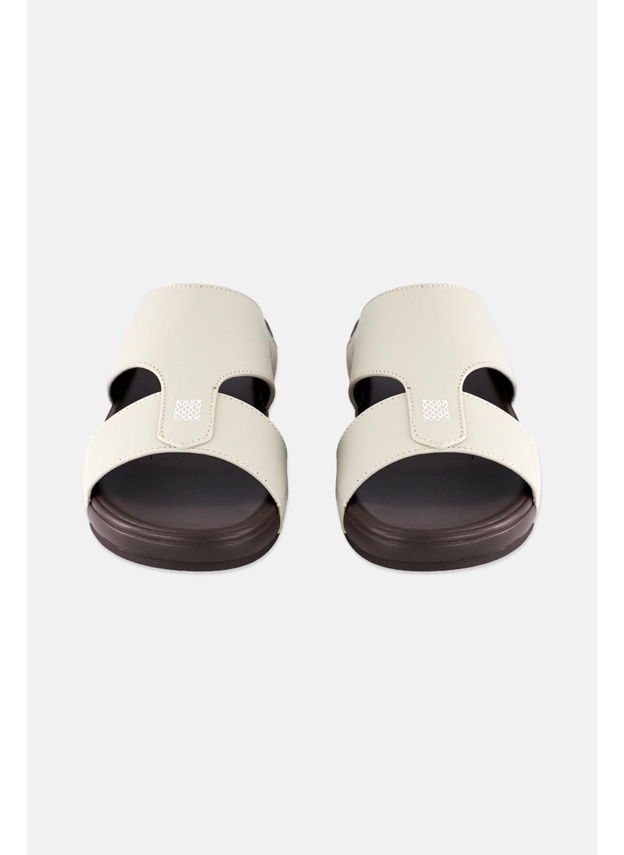 Algspar Men Slip On Arabic Sandals, Beige  - Image 4