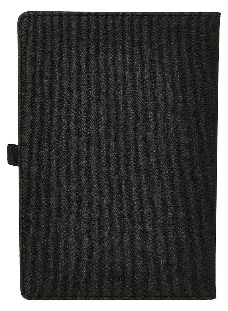 Deli دفتر ملاحظات تنفيذي بحجم A5 مع حامل قلم، 96 ورقة، غلاف صلب - Image 2