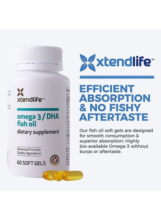 xtendlife Xtendlife Omega 3Dha Fish Oil 1100Mg 700Mg Dha Omega 3 Supplement For Heart Brain  Joint 60 Soft Gels - Image 4