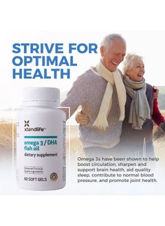 xtendlife Xtendlife Omega 3Dha Fish Oil 1100Mg 700Mg Dha Omega 3 Supplement For Heart Brain  Joint 60 Soft Gels  - Image 3
