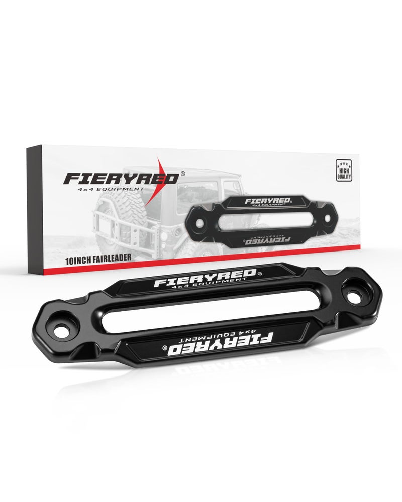 FIERYRED Winch Hawse Fairlead 10 Inch Aluminum Fairlead for Synthetic Rope Suitable for 900014500 LBS Winch