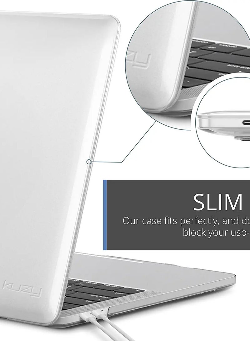 جراب متوافق مع MacBook Pro مقاس 13 بوصة 2022 و2021 و2020 و2019-2016 M2 M1 A2338 A2251 A2289 A2159 A1989 A1708 A1706 مع/بدون شريط لمس، جراب بلاستيكي صلب غير لامع - Image 3