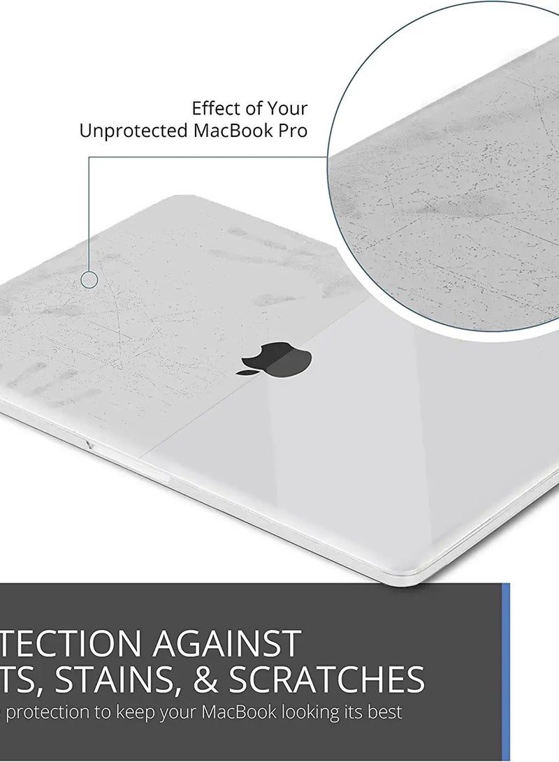 جراب متوافق مع MacBook Pro مقاس 13 بوصة 2022 و2021 و2020 و2019-2016 M2 M1 A2338 A2251 A2289 A2159 A1989 A1708 A1706 مع/بدون شريط لمس، جراب بلاستيكي صلب غير لامع - Image 2