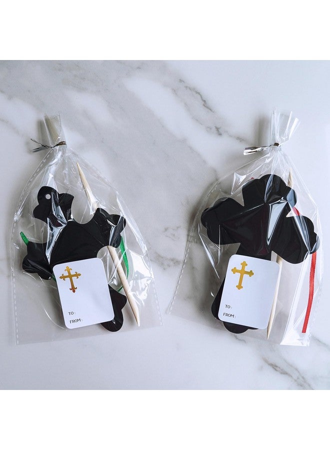 Winlyn 72 Sets 6 Styles Magic Color Scratch Cross Ornaments Craft Kits Rainbow Scratch Art Sets Scratch Paper Crosses with Scratching Tools for Kids Classroom VBS Sunday School Religious Activities - Image 4