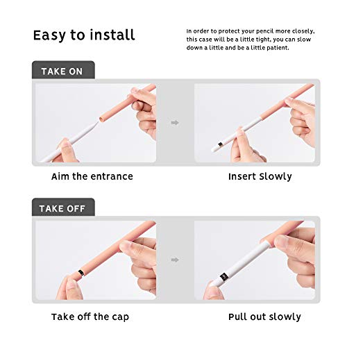 ELETIUO Eleet Silicone Sleeve for Apple Pencil 1st Generation, iPad Pro 9.7 inch, Protective Case, Pink - Image 5