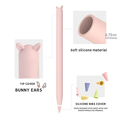 ELETIUO Eleet Silicone Sleeve for Apple Pencil 1st Generation, iPad Pro 9.7 inch, Protective Case, Pink - Image 3