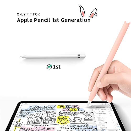 ELETIUO Eleet Silicone Sleeve for Apple Pencil 1st Generation, iPad Pro 9.7 inch, Protective Case, Pink - Image 2
