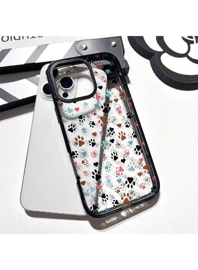 NIBEMINENT Acrylic Hard Color Claw Prints Protective TPU Case Cover For iPhone 15 Plus Clear - Image 2
