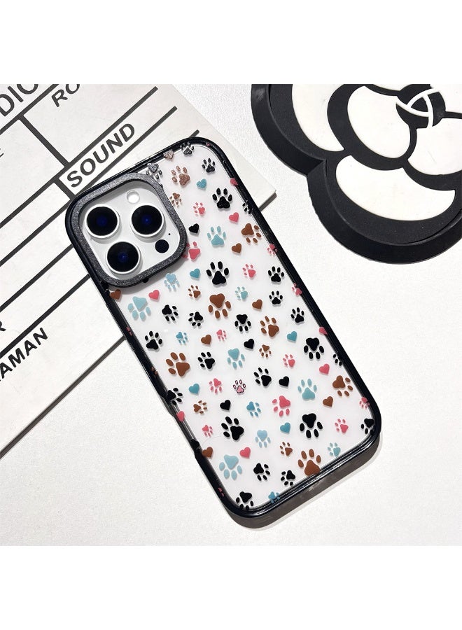 NIBEMINENT Acrylic Hard Color Claw Prints Protective TPU Case Cover For iPhone 15 Plus Clear - Image 3