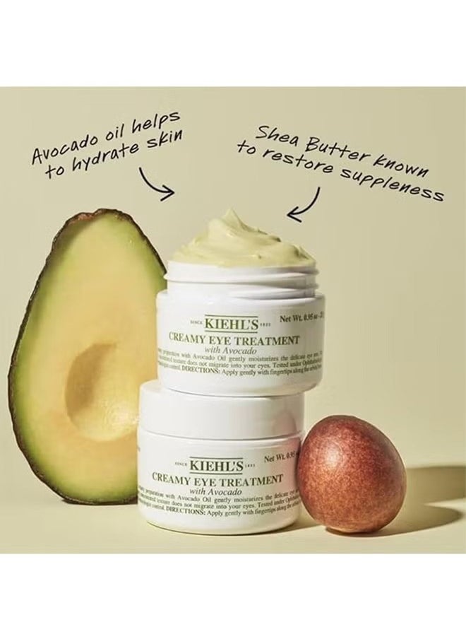 Kiehl's - Creamy Eye Treatment with Avocado White 14grams, Hydrate Skin, Reduce The Look of Puffiness and Fine Lines, Unveil More Vigorous Looking Eye Area, Eye Cream - Image 1