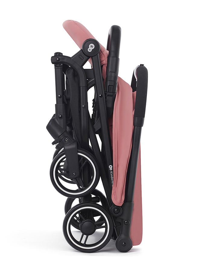 Kinderkraft - 2 in1 Indy2 Lightweight Stroller + Mink Car Seat - Dahlia Pink - Image 1