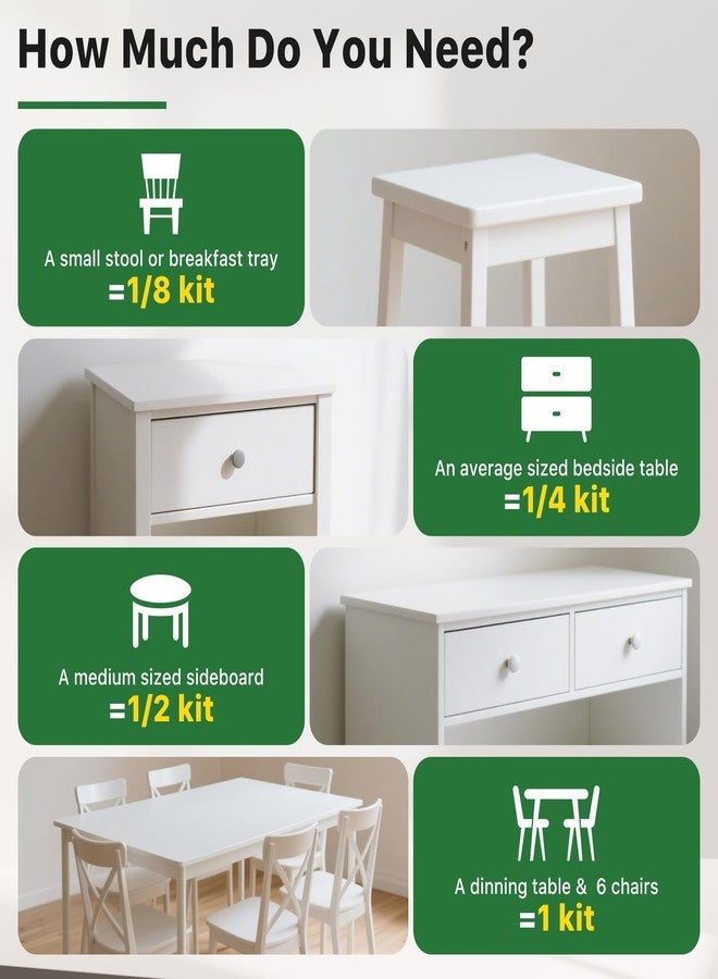 DWIL Wood Furniture Paint 32oz, White Wood Paint for Furniture, Cabinet, Door, Kitchen - Matte, With Tools, Water-Based, Odorless - Image 5