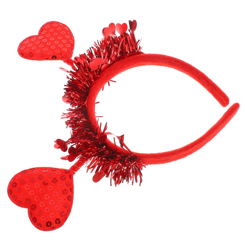 Valentine's Day Sequin Heart Headband Sparkly Love Headpiece Cupid Costume Accessory for Wedding Engagement Party Holiday Celebrations - Image 5
