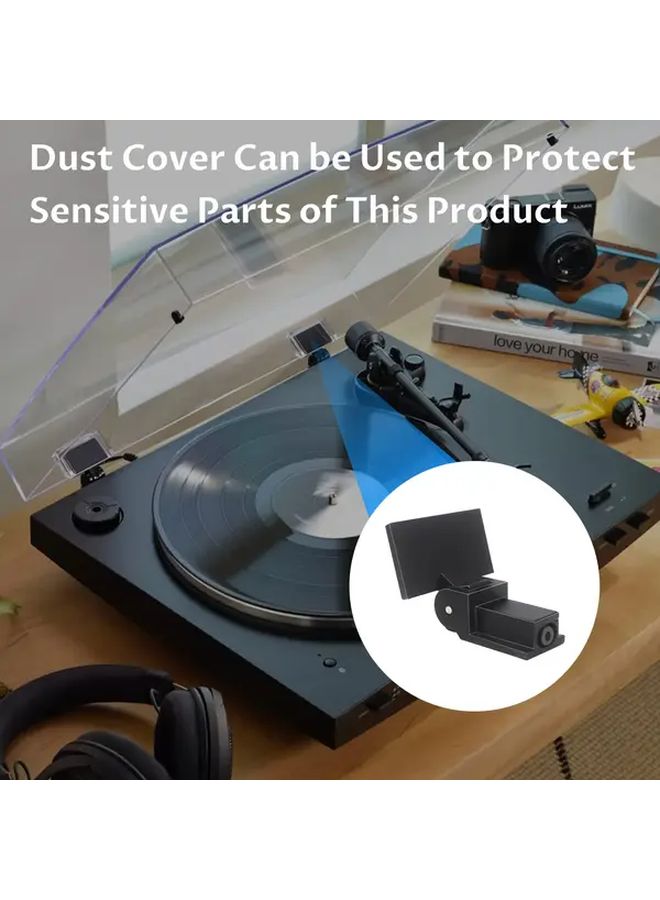 Black Dust Cover Hinged Turntable Parts Compatible with Multiple Models - Image 5