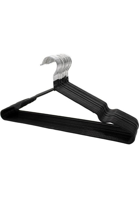 Feelings Metal Hanger PVC Coated Black 12Pcs Set 40Cm