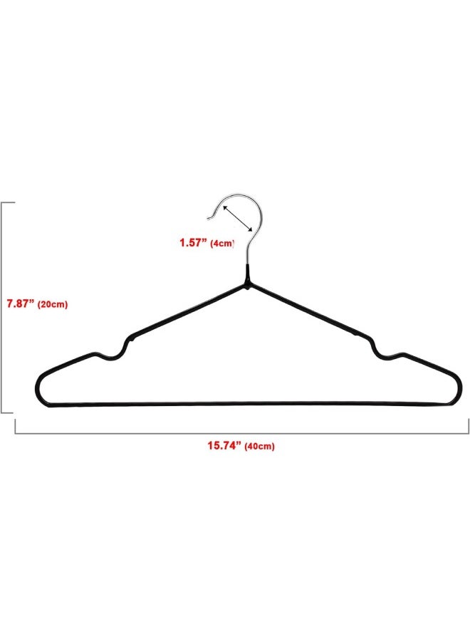 Feelings Feelings Metal Hanger PVC Coated Black 12Pcs Set 40Cm  - Image 4