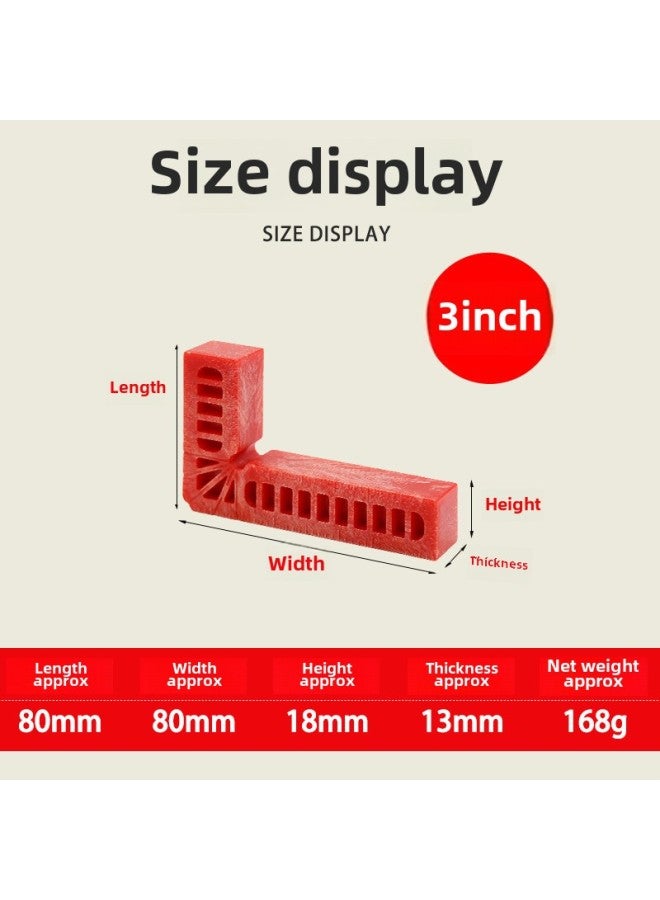 90 Degree Right Angle Auxiliary Locator 6 Inch Woodworking Tool Plastic Right Angle Ruler Angle Ruler Wood Plate Holder-Model:3inch Fixed Slot Ruler - Image 1